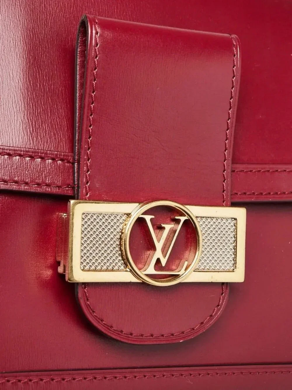 Louis Vuitton Cherry Berry Leather Dauphine MM Bag